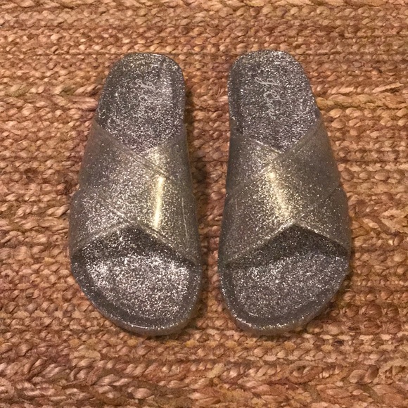 J. Crew Shoes - J. Crew Glitter Pool Slides J. Crew Shoes - J. Crew Glitter Pool Slides